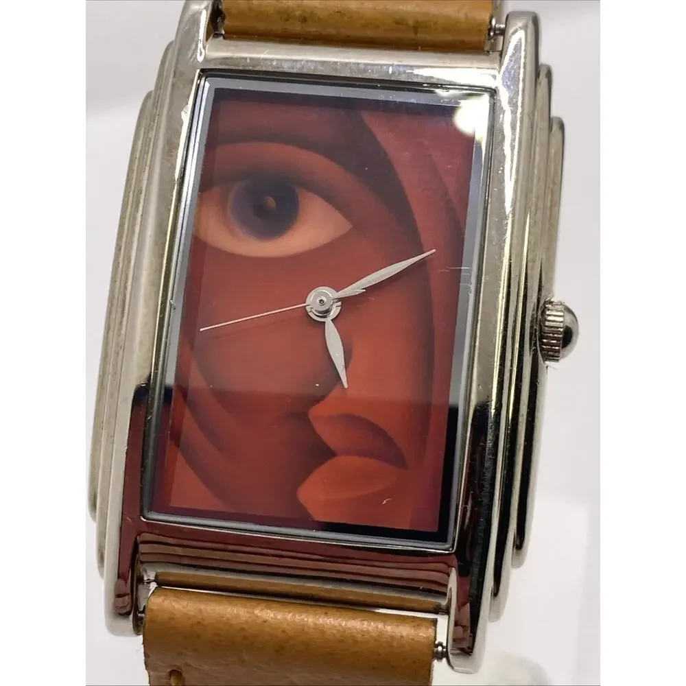 Vintage Womens Art Abstract Art Watch Works New Battery